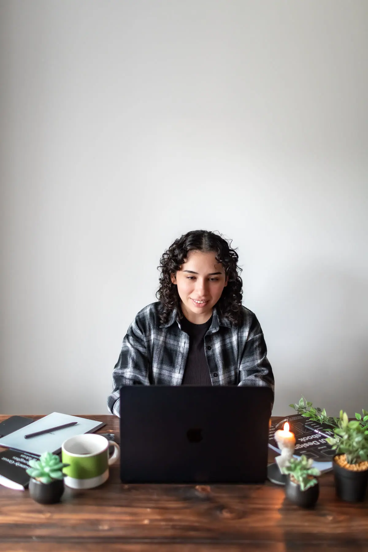 Vivian at her desk